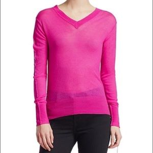 Helmut Lang Sheer Cashmere V-neck